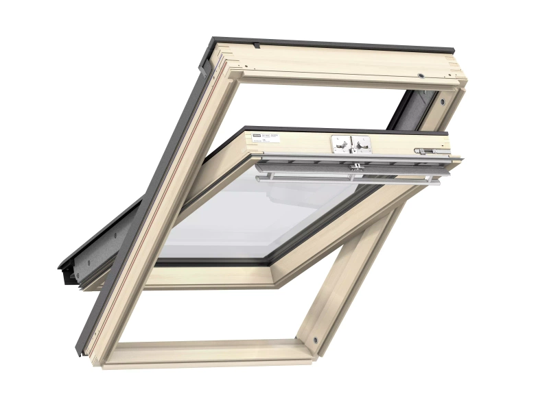 Okno dachowe Velux GLL FK06 1064 RAL 7043 66x118 3-szybowe drewniane