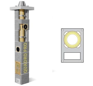 Komin ceramiczny SCHIEDEL Quadro Pro z pojedynczą wentylacją