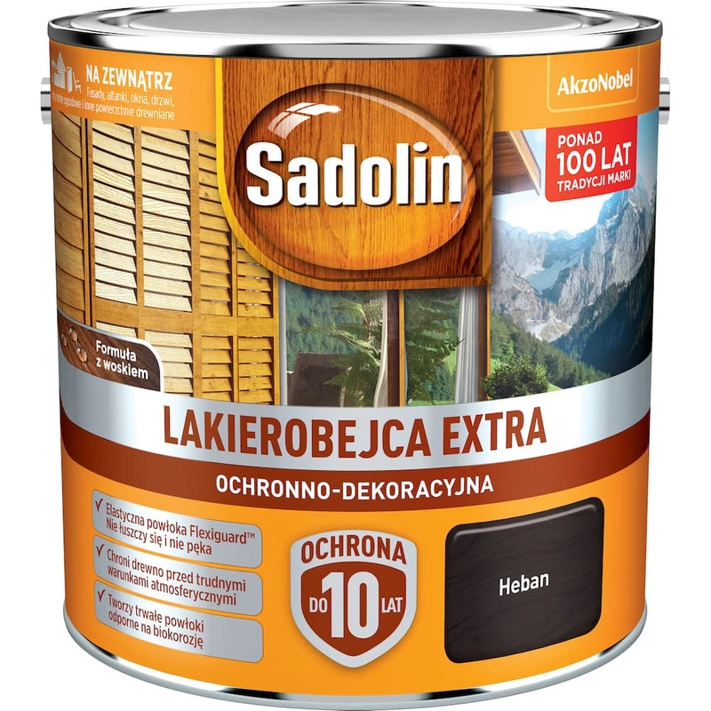 Lakierobejca do drewna SADOLIN EXTRA Heban 2,5l