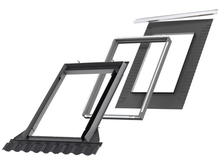 Zestaw okno dachowe VELUX 3-szybowe + kołnierz + roleta solarna 78x1140