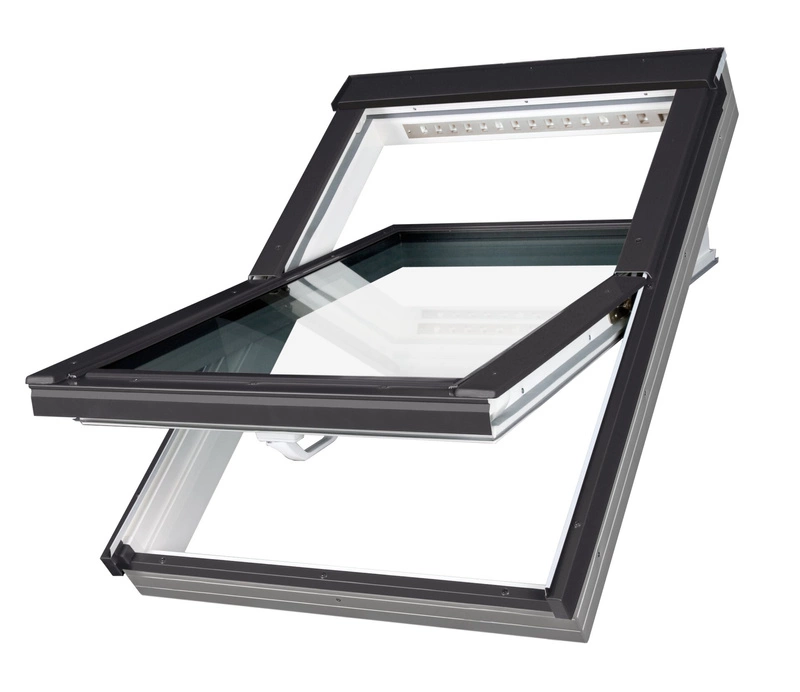 Okno dachowe Fakro PTP-V U4 RAL 7016 78x140 3-szybowe PVC
