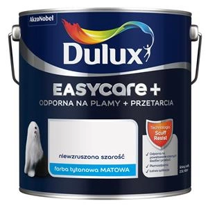 Farba do ścian i sufitów lateksowa Dulux EasyCare+ Plamy+Przetarcia Niewzruszona Szarość mat 2,5L