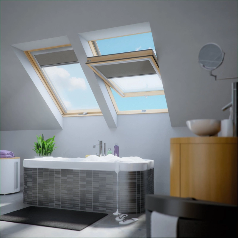 Okno dachowe Fakro PTP-V/PI U4 RAL 7022 114x140 3-szybowe PVC