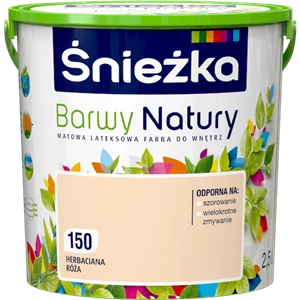 Farba do ścian lateksowa ŚNIEŻKA Barwy Natury herbaciana róża 150 mat 2,5l