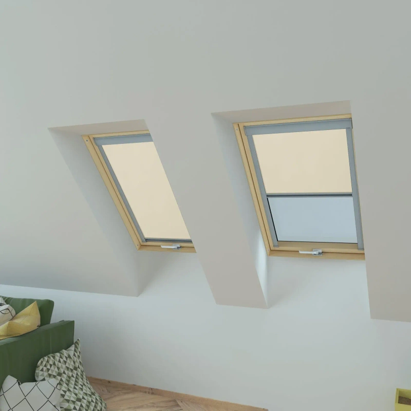 Roleta wewnętrzna do okna dachowego Fakro ARP/002 66x78 rozpraszająca manualna