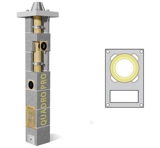 Komin ceramiczny SCHIEDEL Quadro Pro z pojedynczą wentylacją