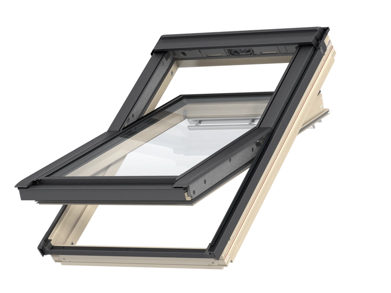 Okno dachowe Velux GLL FK04 1064 RAL 7043 66x98 3-szybowe drewniane