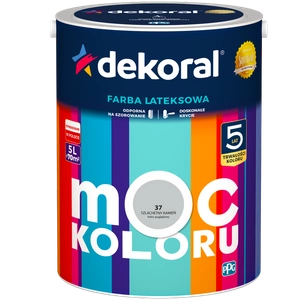Farba do ścian i sufitów lateksowa DEKORAL MOC KOLORU Szlachetny Kamień nr 37 mat 5l