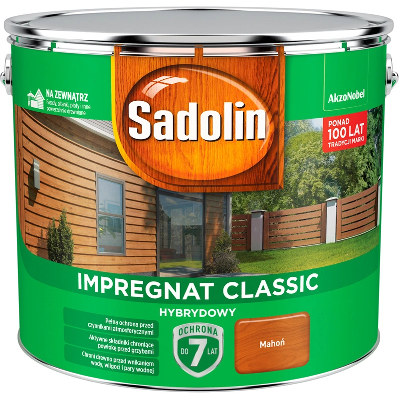 Impregnat do drewna SADOLIN Classic hybrydowy Mahoń 9l