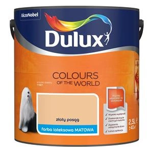 Farba do ścian i sufitów lateksowa Dulux Kolory Świata Złoty Posąg mat 2,5L