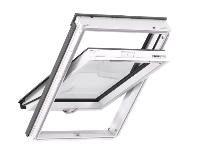 Okno dachowe Velux GLU MK10 0061B RAL 7043  78x160 3-szybowe drewniano-poliuretanowe