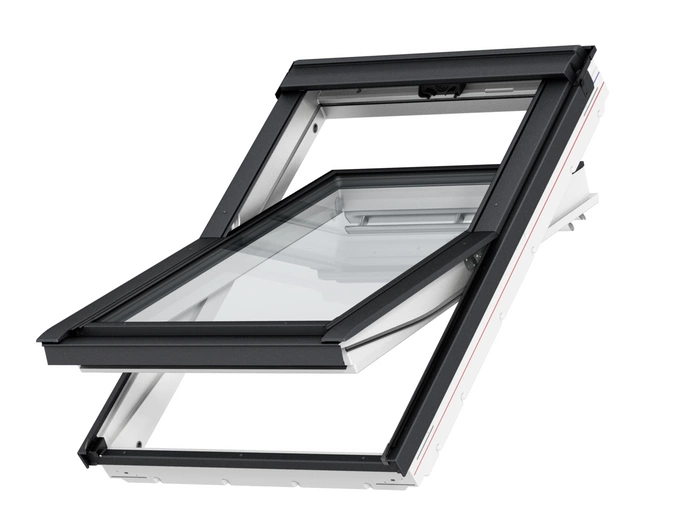 Okno dachowe Velux GLU MK04 0061 RAL 7043 78x98 3-szybowe drewniano-poliuretanowe