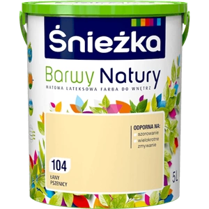 Farba do ścian lateksowa ŚNIEŻKA Barwy Natury łany pszenicy 104 mat 5l