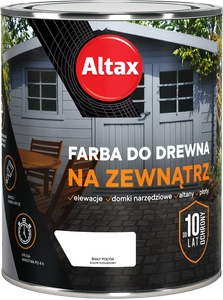 Farba do drewna ALTAX na zewnątrz biały połysk 0,75l