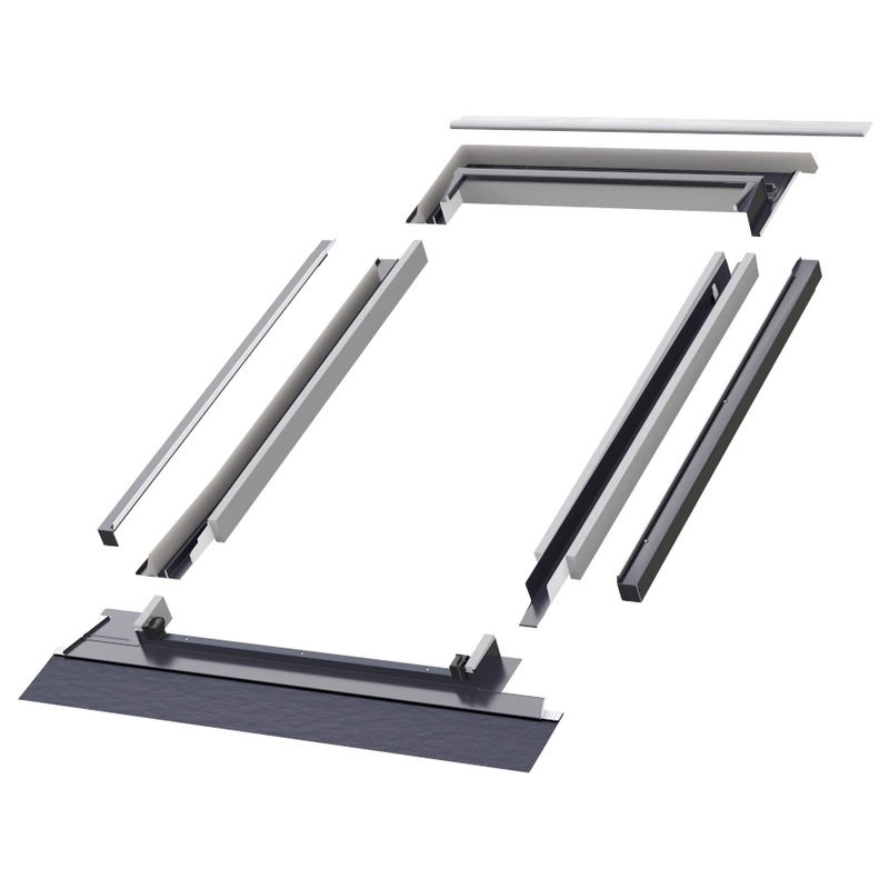 Kołnierz do okna dachowego Fakro EZV-AT AX01 RAL 7016 94x235 kombi moduł skrajny lewy do pokryć falistych