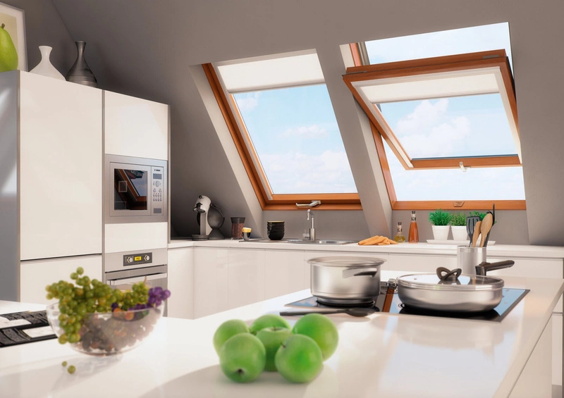 Okno dachowe Fakro PTP-V/GO U4 RAL 7022 66x140 3-szybowe PVC