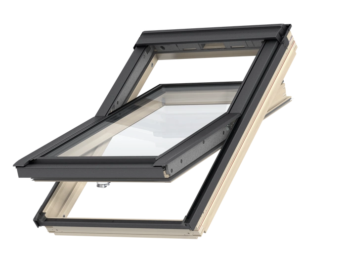 Okno dachowe Velux GLL FK06 1064B RAL 7043 66x118 3-szybowe drewniane