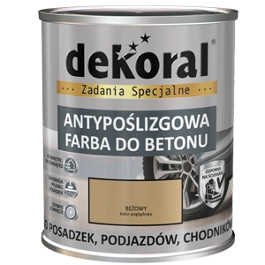 Farba do powierzchni betonowych DEKORAL ANTYPOŚLIZGOWA FARBA DO BETONU brązowy mahoniowy 5l