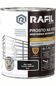 Gruntoemalia antykorozyjna RAFIL Prosto na rdzę czarny głęboki RAL 9005 mat 2,5l