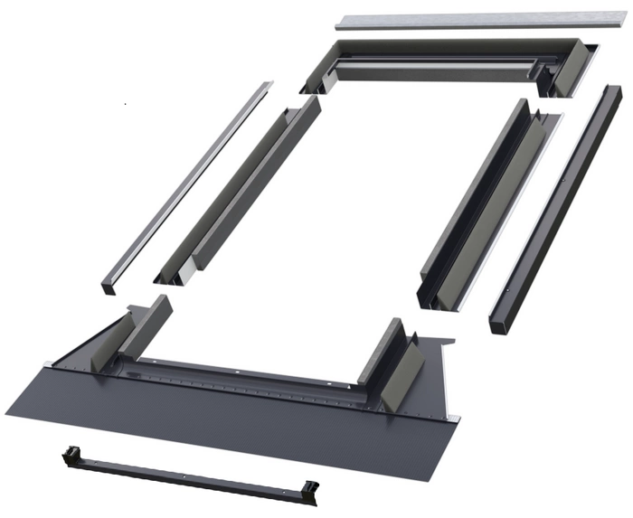 Kołnierz do okna dachowego Fakro EHV-AT RAL 7016 134x140 do pokryć wysokoprofilowanych