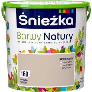 Farba do ścian lateksowa ŚNIEŻKA Barwy Natury górska ścieżka 160 mat 2,5l