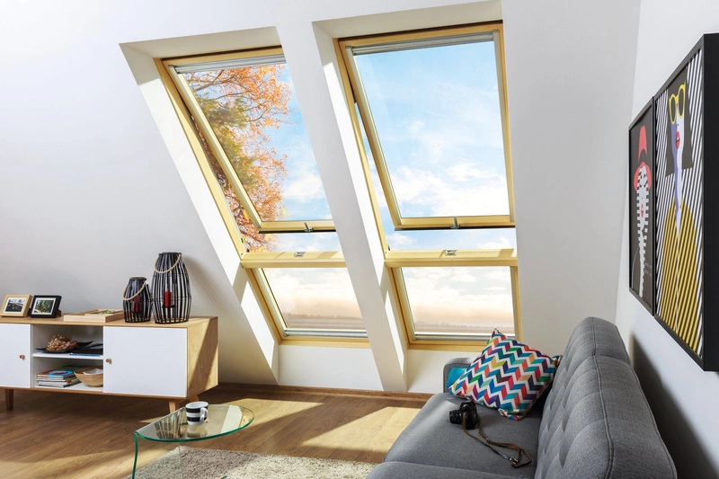 Okno dachowe Fakro FXP P5 RAL 7022 78x95 3-szybowe nieotwierane