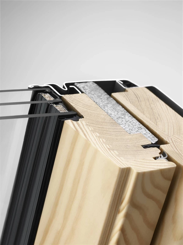 Okno dachowe Velux GLL MK04 1064B RAL 7043 78x98 3-szybowe drewniane