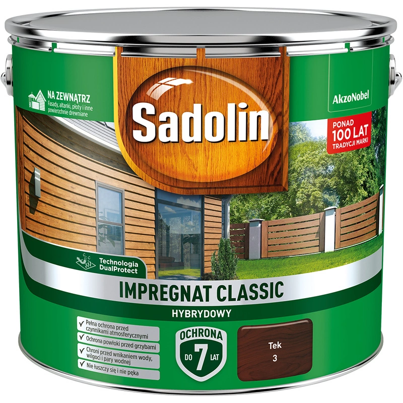 Impregnat do drewna SADOLIN Classic hybrydowy Tek 9l