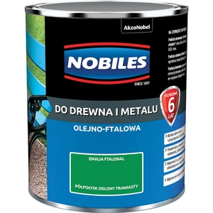 Farba do drewna i metalu olejno- ftalowa NOBILES FTALONAL Zielony trawiasty półpołysk 0,7l