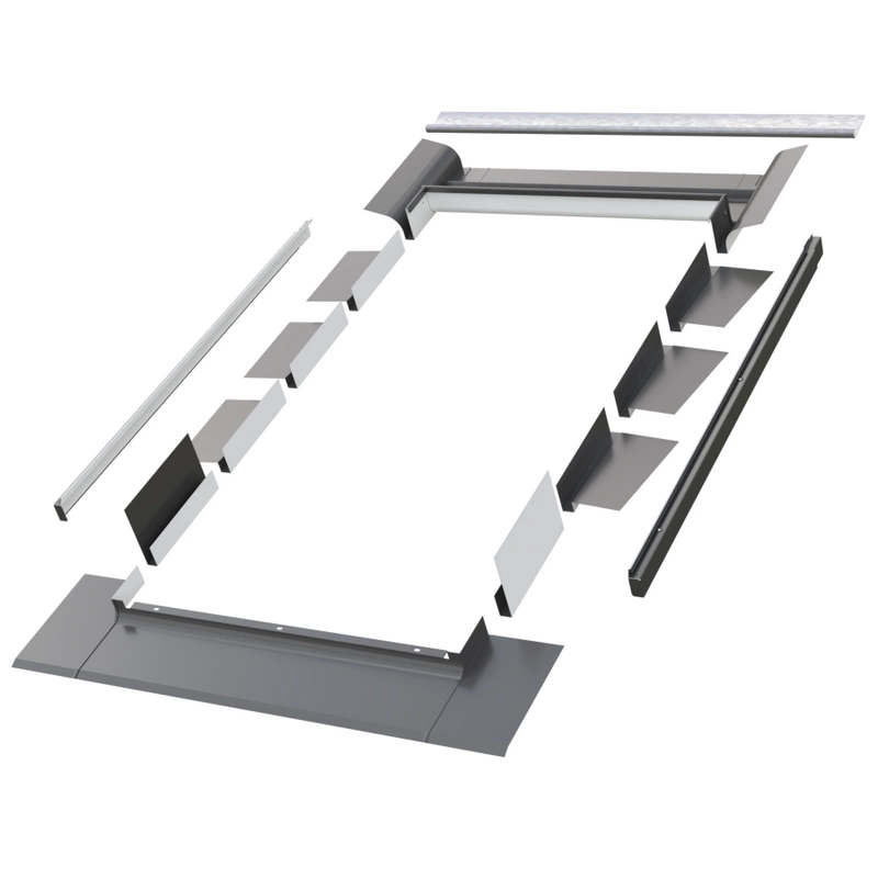 Kołnierz do okna dachowego Fakro EGV RAL 7022 114x160 do pokryć łuskowych