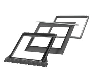 Kołnierz do okna dachowego Velux EDWS FFK08 2000 RAL 7043 66x140 do pokryć wysokoprofilowanych