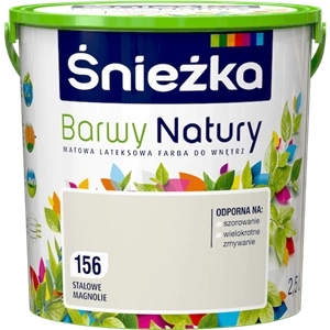 Farba do ścian lateksowa ŚNIEŻKA Barwy Natury stalowe magnolie 156 mat 2,5l
