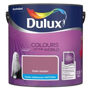 Farba do ścian i sufitów lateksowa Dulux Kolory Świata Fiołek Alpejski mat 2,5L