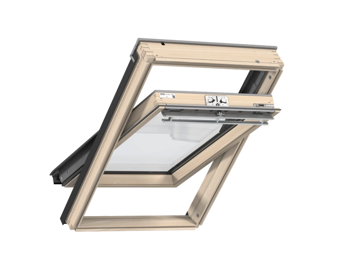 Okno dachowe Velux GLL FK06 1561B 66x118 3-szybowe drewniane czarne