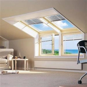 Okno dachowe kolankowe VELUX VFB MK35 2070 78x95 2-szybowe drewniane