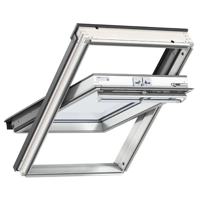 Okno dachowe Velux GGU PK06 0066 RAL 7043  94x118 3-szybowe drewniano-poliuretanowe