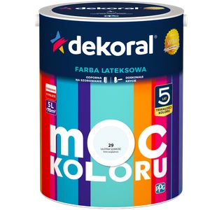 Farba do ścian i sufitów lateksowa DEKORAL MOC KOLORU Ulotna Szarość nr 29 mat 5l