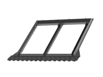 Kołnierz do okna dachowego Velux EKW SK01 2021M RAL 7043 114x70 kombi do pokryć wysokoprofilowanych