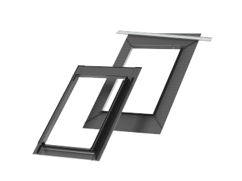 Kołnierz z BFX do okna dachowego Velux EDS MK08 1000 RAL 7043  78x140 do pokryć płaskich