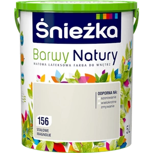 Farba do ścian lateksowa ŚNIEŻKA Barwy Natury stalowe magnolie 156 mat 5l