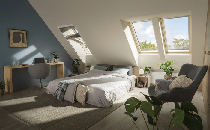 Okno dachowe Velux GLL FK06 106121 RAL 7043 66x118 3-szybowe drewniane