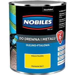 Farba do drewna i metalu olejno- ftalowa NOBILES FTALONAL Żółty półpołysk 0,7l