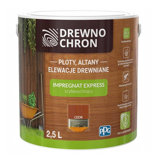 Impregnat do drewna DREWNOCHRON IMPREGNAT EXPRESS cedr 2,5l