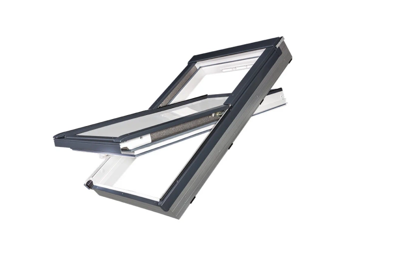 Okno dachowe Fakro PTP-V P50 ABMX RAL 7016 94x98 3-szybowe PVC