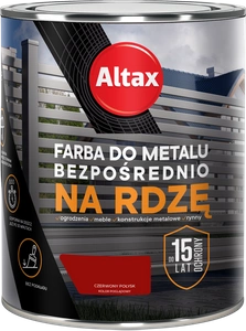 Farba do metalu ALTAX Bezpośrednio na rdzę czerwony połysk 0,75l