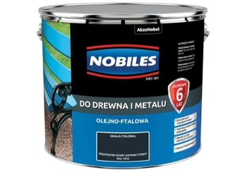 Farba do drewna i metalu olejno- ftalowa NOBILES FTALONAL Szary Antracytowy RAL 7016 półpołysk 5l