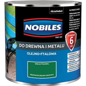Farba do drewna i metalu olejno- ftalowa NOBILES FTALONAL Zielony Soczysty półpołysk 0,25l