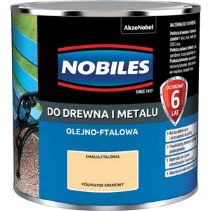 Farba do drewna i metalu olejno- ftalowa NOBILES FTALONAL Kremowy półpołysk 0,25l