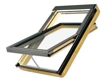 Okno dachowe FAKRO FTP-V U4 RAL 7022 ZW FSC 78x140 3-szybowe