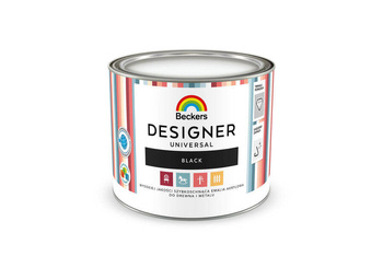 Farba do drewna i metalu akrylowa BECKERS Designer Universal Black półmat 0,5l